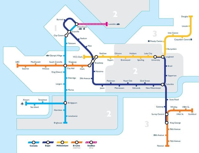 Vancouver transportation map