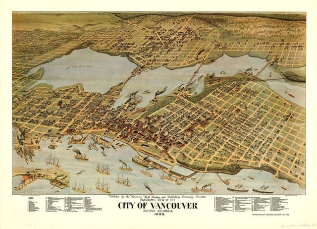 Vancouver antique map